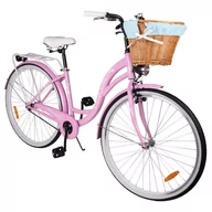 Rowery - Rower Miejski MalTrack Citybike Dreamer 1-speed Pink 28" + Koszyk Niebieski - miniaturka - grafika 1