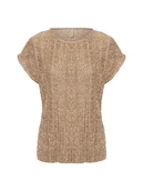 Bluzki damskie - soyaconcept Bluzka damska Kobiety wielokolorowy|beżowy|brązowy wzorzysty, S - soyaconcept® - miniaturka - grafika 1