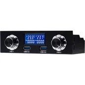 Części i akcesoria do laptopów - AKYGA akyga AK-CA-24 sterowanie wentylatorami 8,89 cm (3,5 cala) z 2 X USB 3.0 Czarny AK-CA-24 - miniaturka - grafika 1