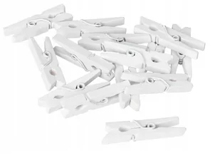 Klamerki Drewniane Spinacze Białe 24Szt 2,5Cm - Dekoracje domu - miniaturka - grafika 1