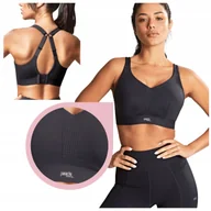 Biustonosze - Panache Sports Bra 5022 biustonosz sportowy miękki gładki czarny - 30E/65F - miniaturka - grafika 1