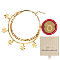 Bransoletki - Bransoletka na nogę kostkę KONICZYNKA podwójna łań - miniaturka - grafika 1