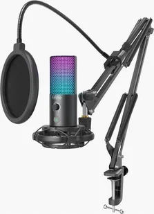 Mikrofon Fifine Fifine Technology FIFINE T669 PRO3 RGB Kondensatorinio Mikrofono Komplektas FIFINET669PRO3 FIFINET669PRO3 - Mikrofony komputerowe - miniaturka - grafika 1