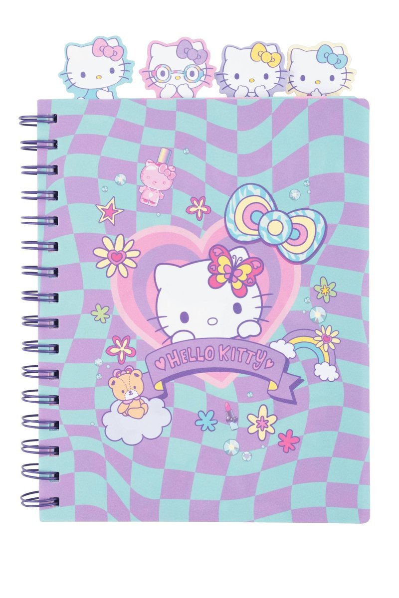 Kołobrulion A5 100k. kratka z główkami Hello Kitty pink wzór 2