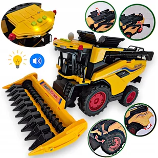 DUŻY KOMBAJN TRAKTOR RUCHOME ELEMENTY z Dźwiękiem, i światłami, NAPĘD - Zabawki zdalnie sterowane - miniaturka - grafika 1