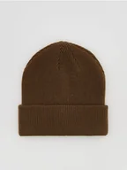 Czapki męskie - Reserved - Czapka beanie z dodatkiem wełny - brązowy - miniaturka - grafika 1