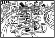 Kolorowanki, wyklejanki - Kolorowanka welwetowa, formuła 1 - miniaturka - grafika 1