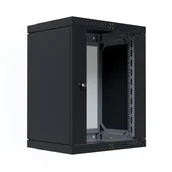 Szafy rack - EFB 19" gehäuse X-Rack mit Glastür 400-600mm 15HE schwarz - miniaturka - grafika 1