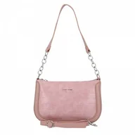 Torebki damskie - Torebka damska listonoszka David Jones Różowa - miniaturka - grafika 1