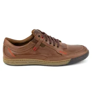 Półbuty męskie - Buty męskie skórzane Casual 932K brązowe - KOMODO - miniaturka - grafika 1