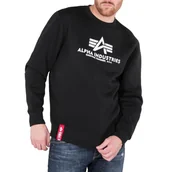 Bluzy męskie - Bluza Alpha Industries Basic Sweater 17830203 - czarna - miniaturka - grafika 1