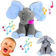 Zabawki interaktywne dla dzieci - Interaktywny Pluszowy Słoń Akuku Miękka Maskotka Śpiewa i Powtarza Słowa - miniaturka - grafika 1