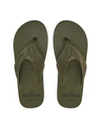 Klapki i japonki męskie - Tommy Hilfiger Japonki Hilfiger 85 Beach Sandal FM0FM05339 Zielony - miniaturka - grafika 1