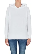 Bluzy damskie - Armani Exchange Damska bluza z kapturem, z dzianiny z przodu, Optic. White, S, Optic. biały, S - miniaturka - grafika 1