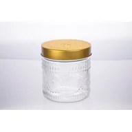 Pojemniki kuchenne - Pojemnik szklany okrągły z dekorem DAISY 11,4 x 11,4 x 16,8 cm - miniaturka - grafika 1