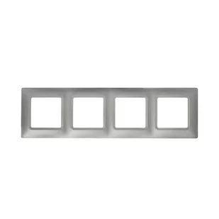 Legrand Ramka poczwórna Niloe Selection 762054 stal - Klawisze i ramki - miniaturka - grafika 1