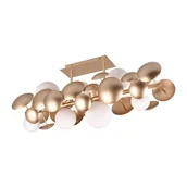 Lampy sufitowe - Lampa sufitowa w biało-złotym kolorze ze szklanym kloszem 76x22 cm Bubble – Trio Select - miniaturka - grafika 1