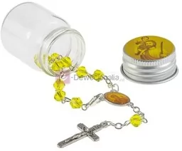 Dziesiątek różańca - szkło - św. Krzysztof - zapinanie - mini słoiczek - 6mm - Różańce - miniaturka - grafika 1