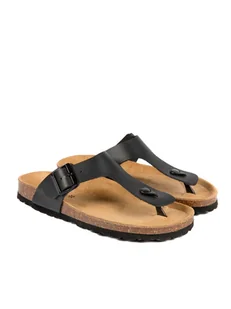 BABUNKERS Family Skórzane japonki w kolorze czarnym - Klapki i japonki męskie - miniaturka - grafika 1