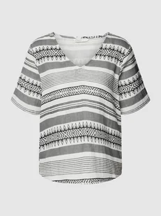 Only czarno biała wzorzysta bluzka S - Bluzki damskie - miniaturka - grafika 1