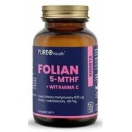 Witaminy i minerały - Pureo Health Folian 5-MTHF + witamina C, kapsułki, 60 szt. - miniaturka - grafika 1