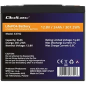 Akumulatory ogólnego zastosowania - Qoltec Akumulator LiFePO4 Litowo-Żelazowo-Fosforanowy | 12.8V | 24Ah | 307.2Wh | BMS - miniaturka - grafika 1
