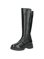 Kozaki damskie - Caprice Damskie buty z ciepłą podszewką 9-26501-43 modne kozaki, Black Nappa, 39 EU, Czarna papka, 39 EU - miniaturka - grafika 1