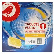 Środki do zmywarek - Auchan - Tabletki do zmywarki All in 1 lemon - miniaturka - grafika 1