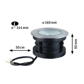 Lampy stojące - Paulmann Vanea oprawa wpuszczana podłogowa LED IP67, Ø 16cm - miniaturka - grafika 1