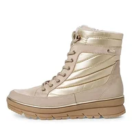 Botki damskie - Jana Damskie Softline 8-26266-41 wygodne szerokie wygodne buty z ciepłą podszewką błyszczący materiał wierzchni botki, beżowy, 38 EU Weit - miniaturka - grafika 1