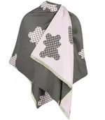 Apaszki i szaliki damskie - Ciepły szal szalik dwustronny misie dzianina - miniaturka - grafika 1