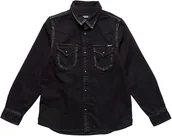 Koszule damskie - Replay Czarna Koszula Długi Rękaw Jeansowa Miejska 150 K_a - miniaturka - grafika 1