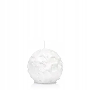 Świeca kula ŚNIEŻYNKA 9 cm kolor BIAŁY - Świece - miniaturka - grafika 1