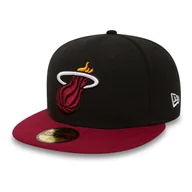 Czapki i chusty sportowe męskie - Czapka z daszkiem New Era 59FIFTY NBA Miami Heat Basic Essential Fullcap - 10861622-7 7/8 - 62.5cm - miniaturka - grafika 1