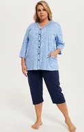 Piżamy damskie - Jomala piżama damska 3/4, Kolor błękitno-granatowy, Rozmiar M, Italian Fashion - Primodo.com - miniaturka - grafika 1