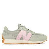 Buty dla dziewczynek - Sneakersy New Balance GS327WT Szary - miniaturka - grafika 1
