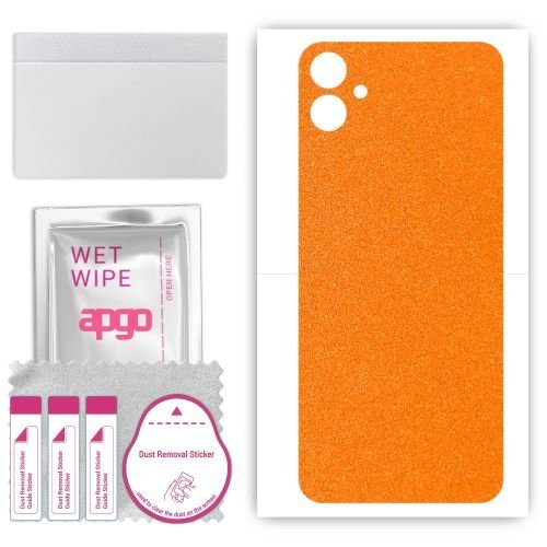 folia naklejka skórka strukturalna na TYŁ do Samsung Galaxy F14 - Pomarańczowy Pastel Matowy - apgo SKINS