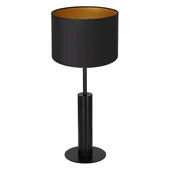 Lampy stojące - Luminex Table lamps 3678 Lampa stołowa lampka 1x60W E27 czarny/złoty - miniaturka - grafika 1