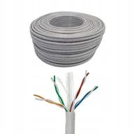 Pozostałe akcesoria sieciowe - Kabel Sieciowy Skrętka Lan Netrack Cat 6 Utp, Szary, 50M , Cca - miniaturka - grafika 1
