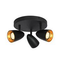 Lampy sufitowe - Tino lampa sufitowa (spot) 3xGU10 czarna/złota SPL-36748-3R-BK-GD - miniaturka - grafika 1