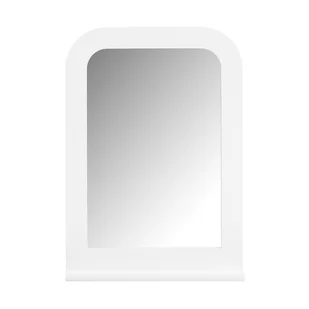 SoBuy Wiszące lustro ścienne do łazienki z małą półkę Szafki Białe BZR162-W - Lustra - miniaturka - grafika 1