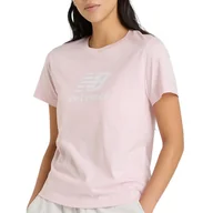 Koszulki sportowe damskie - Koszulka New Balance WT41502RSG - różowa - miniaturka - grafika 1
