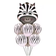 Urodziny dziecka - MK TRADE Zestaw balonów "Zebra" 30-70 cm, 7 sztuk - miniaturka - grafika 1