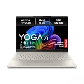Laptopy 2w1 - Lenovo Yoga 7i 2 w 1 AI Copilot+ PC 14" 2.8K OLED Intel Core Ultra 7 256 V 16 GB RAM 512 GB SSD Intel Arc GPU Win11 QWERTZ w zestawie Yoga Pen 3 lata - miniaturka - grafika 1