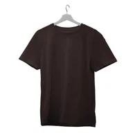 Koszulki męskie - KOSZULKA MĘSKA T-SHIRT DLA MĘŻCZYZNY BAWEŁNIANA S BRĄZOWA JAKOŚĆ - miniaturka - grafika 1
