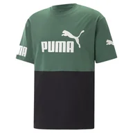 Koszulki sportowe męskie - Koszulka Sportowa Męska Puma Power Colorblock - miniaturka - grafika 1
