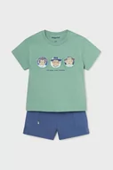 Dresy i komplety dla chłopców - Mayoral komplet bawełniany niemowlęcy kolor zielony - miniaturka - grafika 1