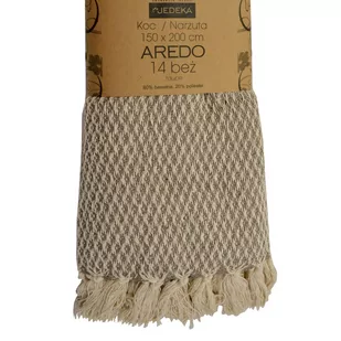 Koc 150 x 200 Bawełniany Boho Aredo 14 Beż - Koce - miniaturka - grafika 2