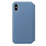 Etui i futerały do telefonów - APPLE MVFD2ZM/A LEATHER FOLIO CASE IPHONE X/XS CORNFLOWER ORYGINALNA PLOMBA - miniaturka - grafika 1