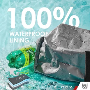 Samochodowy kosz na śmieci Organizer mini śmietnik na zagłówek fotel auta do samochodu czarny 8l torba termiczna Alogy - Pozostałe akcesoria do telefonów - miniaturka - grafika 22